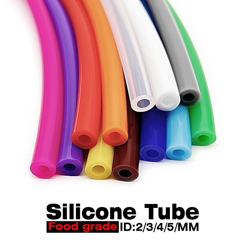 Multi-Color Silicone Tube ID 2 3 4 5 mm Flexible Rubber Hose Food Grade Soft Drink Pipe Water Connect for Coffee/Liquid Transfer