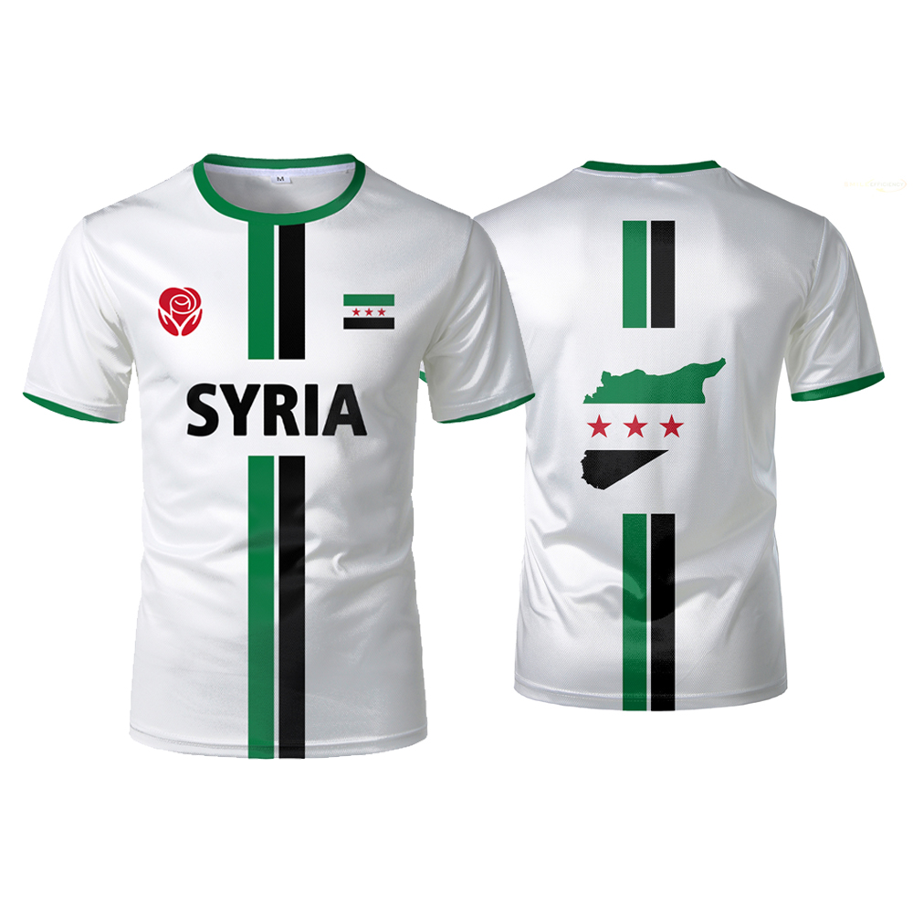 Nuova Siria Maglia da calcio T-shirt sportive da uomo Bandiera siria Strada Top oversize T-shirt grafiche casual unisex Regali da uomo