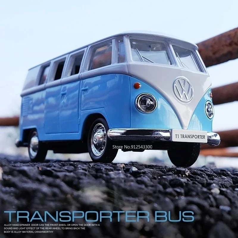 1/36 Diecasts Volkswagen Miniatuur Auto's VW T1 Bus Speelgoed Legering Diecasts Schaal Metalen Collectie Auto Modellen Voertuigen Kinderen Speelgoed Auto's