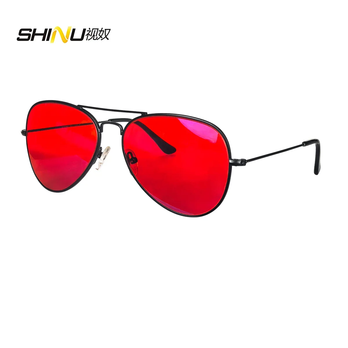 SHINU Occhiali a luce blu Lenti rosse Occhiali da uomo Meglio sonno Occhiali con lenti arancioni per giochi Visione notturna Lente gialla 3 dimensioni