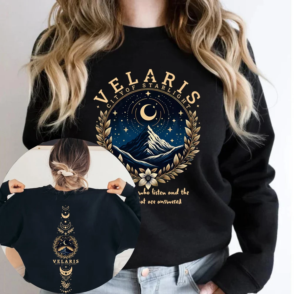 Sudadera Velaris City of Starlight ACOTAR con capucha The Night Court sudadera mujer sudaderas gráficas Vintage SJM Merch pulóver