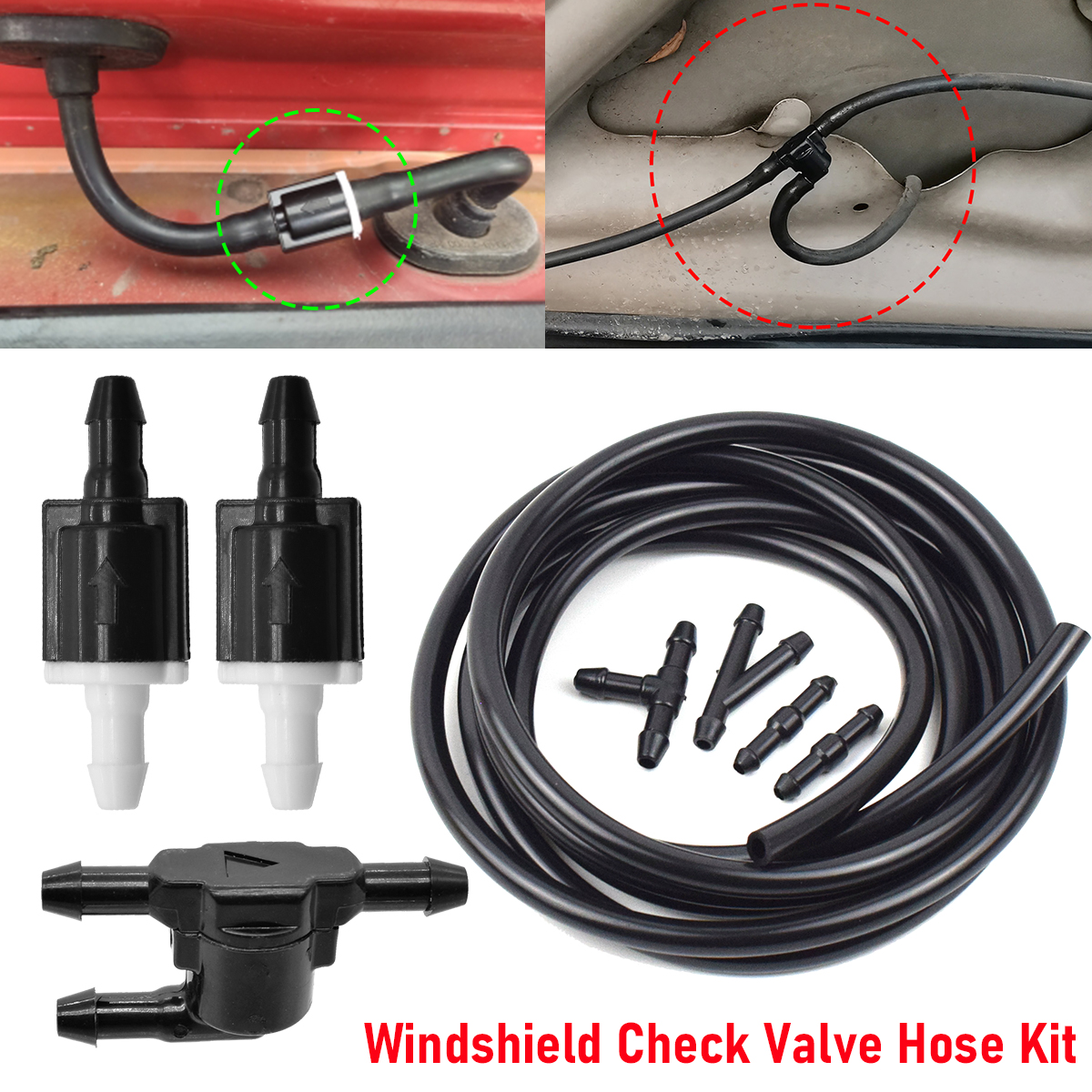 Kit de manguera sin retorno de válvula de retención de limpiaparabrisas para Toyota Camry Hilux Corolla Avensis Prius Scion 8532126020 8532128020