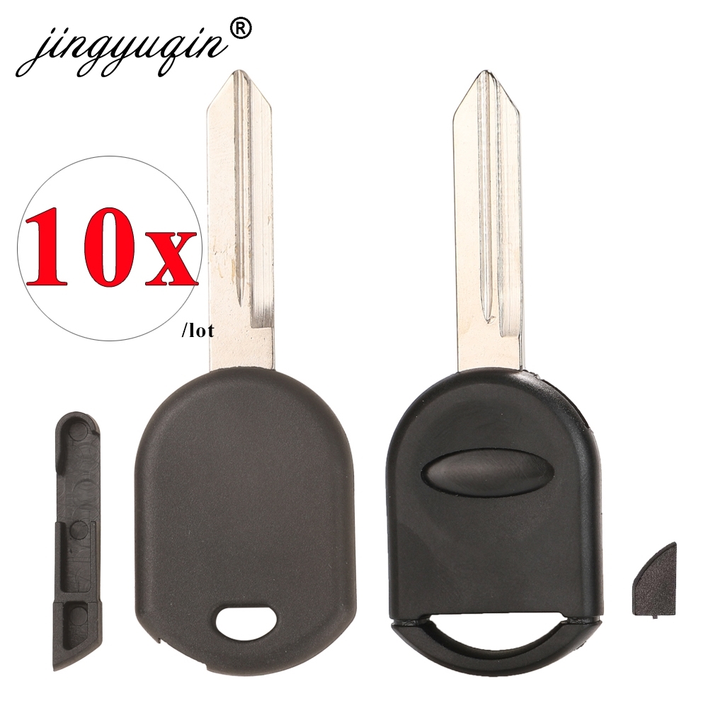 Jingyuqin 10 peças capa de chave de carro de ignição transponder para Ford Explorer Mustang Ranger Focus Lincoln MKT MKX Mercury Milan