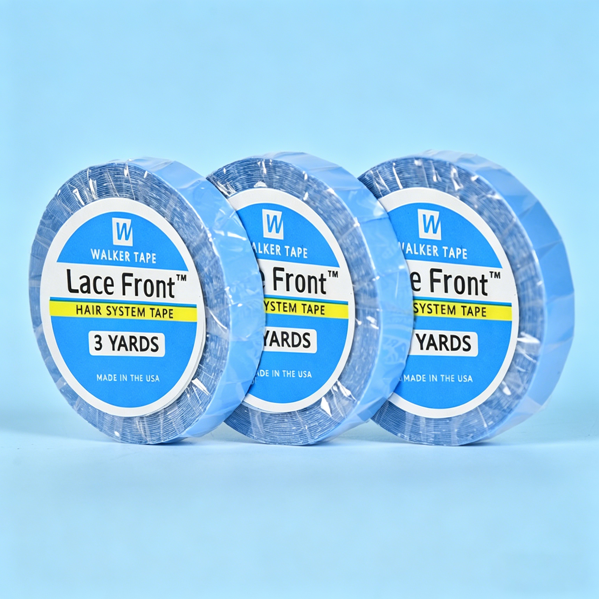 1/2/3 ม้วน 0.8 ซม.* 3 หลาซุปเปอร์แฮร์บลูเทปเทปกาวสองหน้าสำหรับต่อผม/วิกผมลูกไม้/ทูเป้