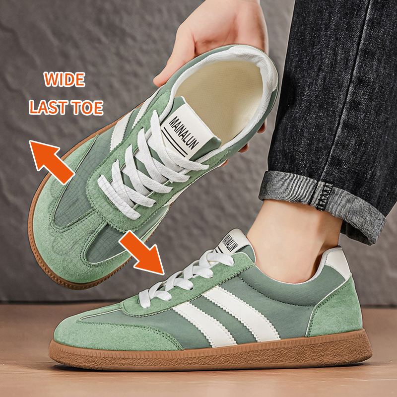 Zapatillas anchas para hombre - Talla grande, parte superior de PU y suela de PVC, zapatos bajos ideales para interiores/exteriores, trabajo, viajes, etc.