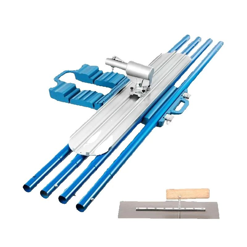 SucceBuy Concrete Float 1200x200mm/1200x300mm Finishing Bull Float with 4 Handle Round End Drywall Construction Cement Trowel