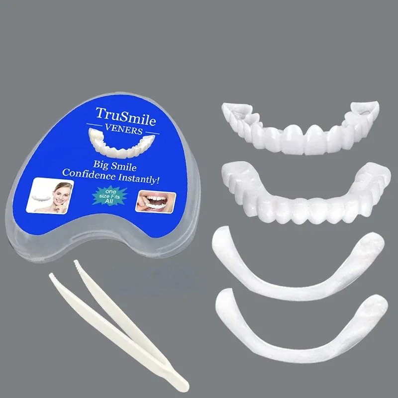 Fineer Snap-on Tanden Kit Fake Tijdelijke Tanden Whitening Vervanging Tijdelijke Tand Vervanging Mannen Vrouwen Draagbare Verpleging
