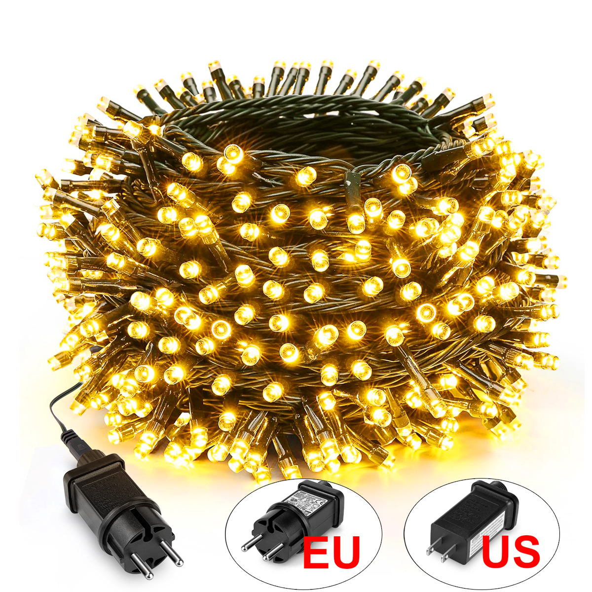 LED fête de noël lumière 8 Modes vacances décoration de mariage fée lumières 10m 30m 50m 100m décor de maison prise d'alimentation chaîne lampe