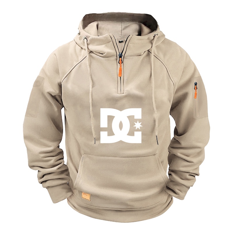 Nuevo jersey con cremallera a la moda para hombre, sudadera de manga larga, sudadera informal de otoño, estilo de primavera y otoño con múltiples bolsillos