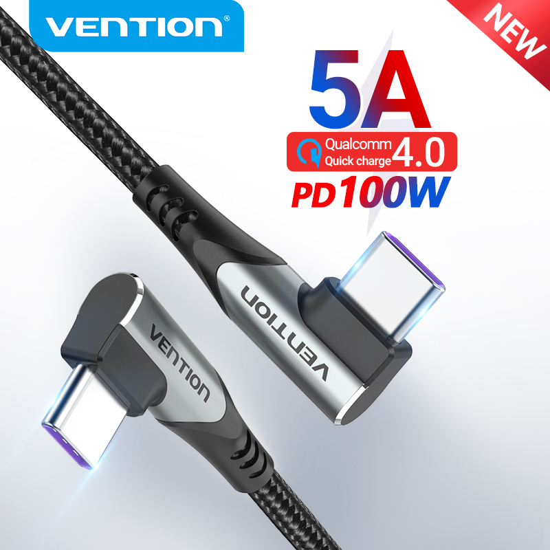 Vention PD 100W USB Type C to USB C Charging Cable for Samsung S10 S20 MacBook Pro iPad Quick Charger 4.0 PD Fast Charging Cord