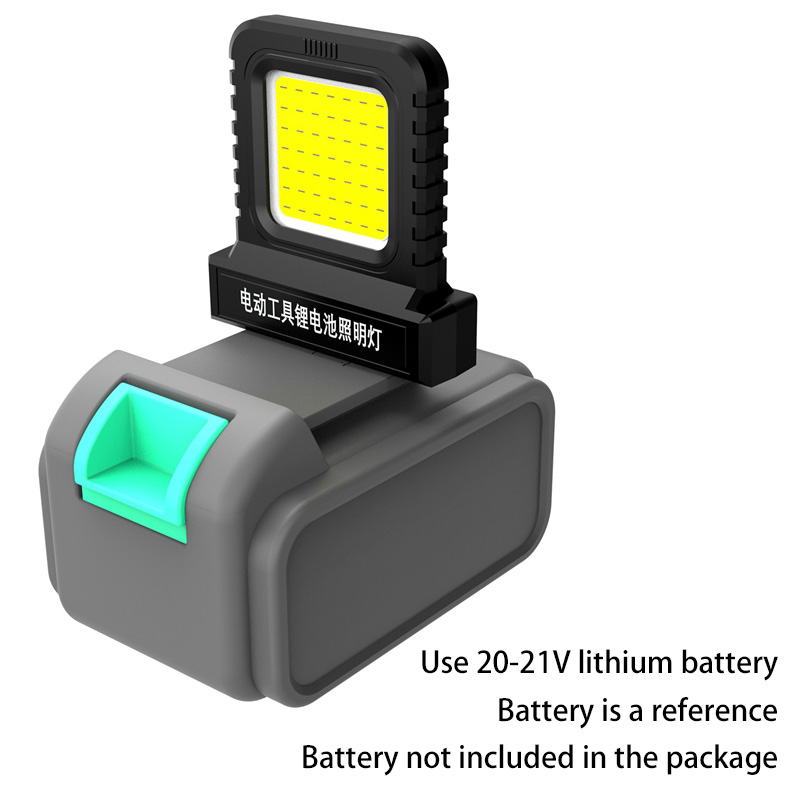 Elektrowerkzeug-Zubehör, LED-Arbeitsleuchte für Makita, Milwaukee, Dewalt, Bosch, Dayi Lomvum, Zhipu, 18 V-21 V, Li-Ionen-Akku
