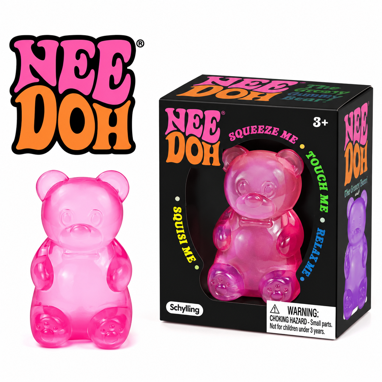 Jouet sensoriel anti-stress en TPR en forme d'ours en gélatine souple NEEDOH, cadeau d'anniversaire pour enfants