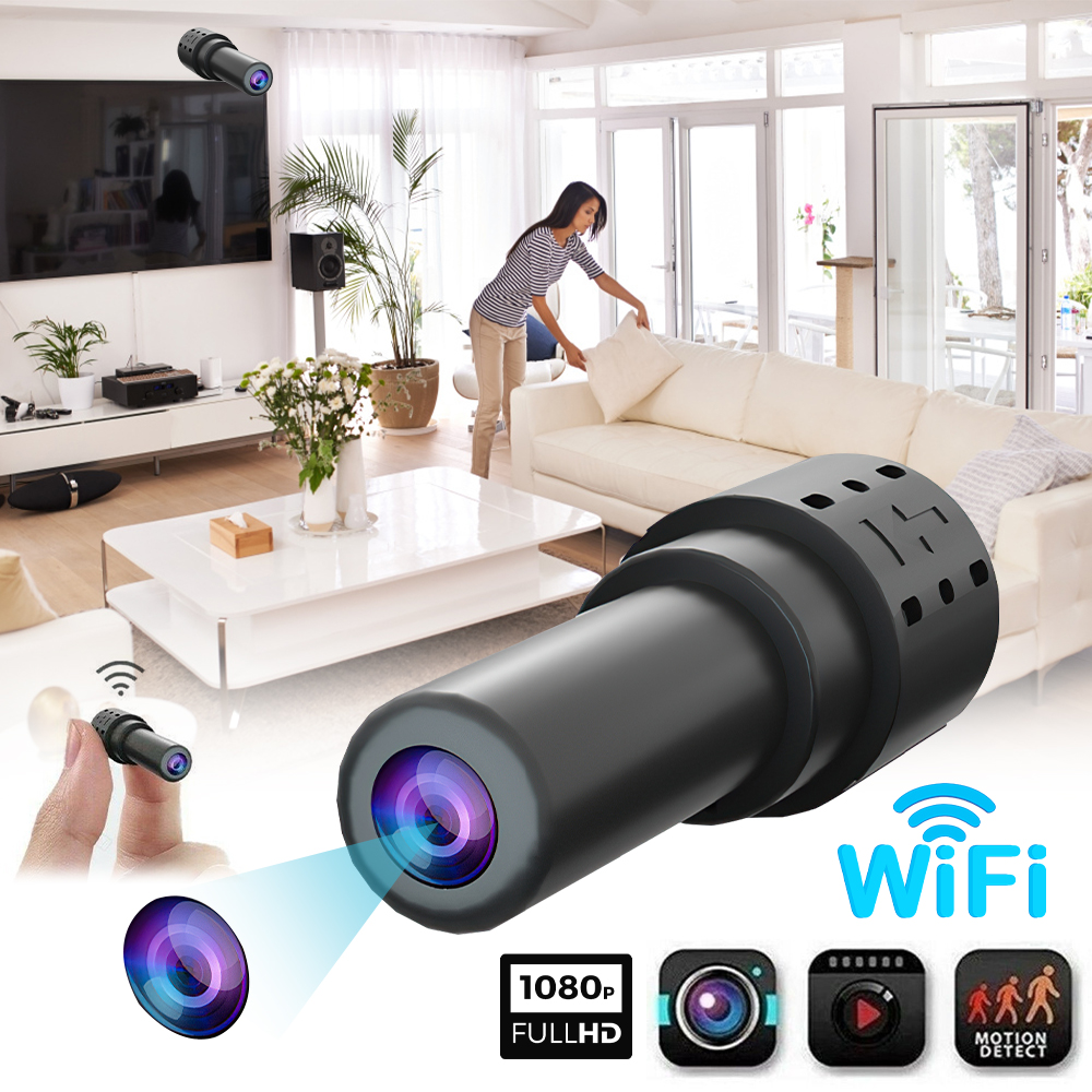 Mini Câmera de Vigilância de Segurança Interna, Gravador de Vídeo, Visão Noturna Humana, Detecção Remota, WiFi, HD 1080P