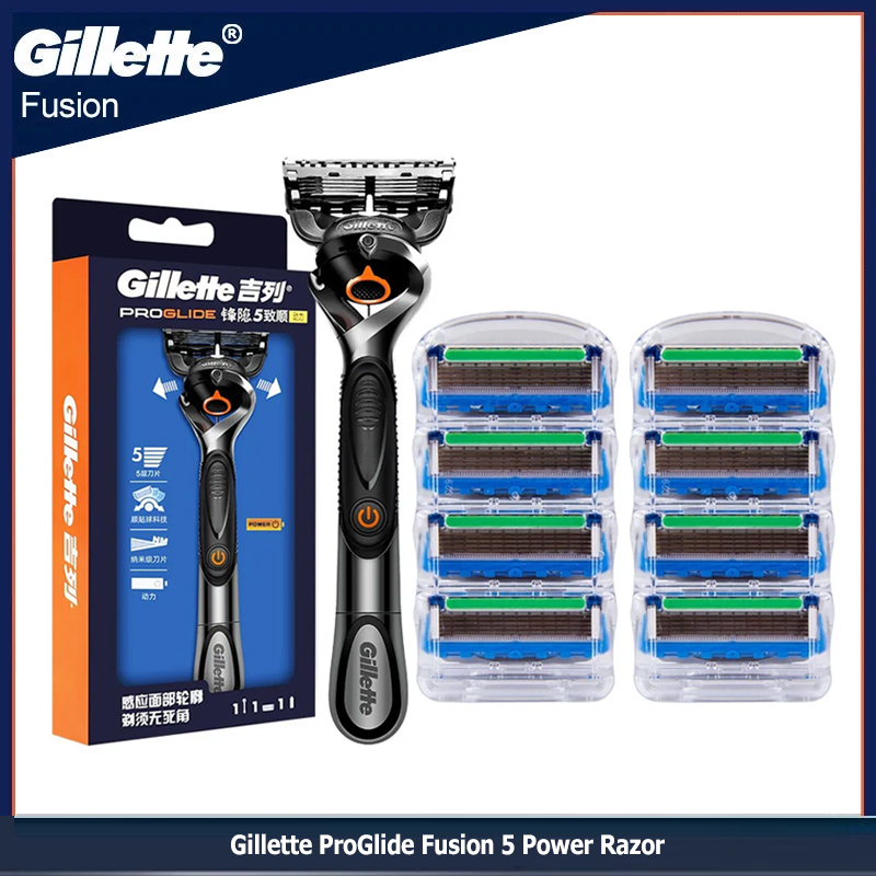 Maquinilla de afeitar eléctrica Gillette Fusion 5 Proglide para hombre, Afeitadora Manual Flexball Barba, máquina de afeitar recta de seguridad limpia de precisión