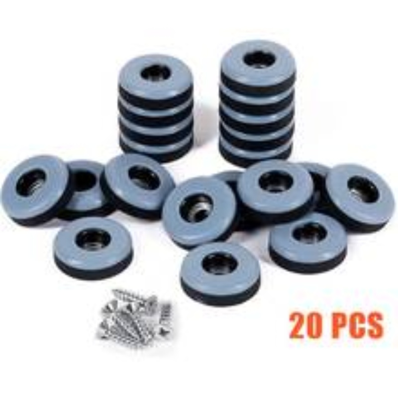 20PCS Furniture Anti Slip Silent Thick Wear Resistant Foot Mat With Screws Used For Bed Table  Sofa Dining Chair Heavy Duty