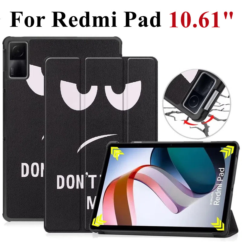 Redmi Pad Case 2022 10,61 cala Ultra cienka skórzana osłona Funkcja uśpienia i budzenia Etui z podstawką dla Xiaomi Redmi Pad 10,61"