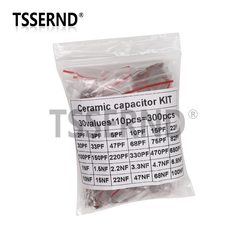 300 stks/partij Keramische condensator set pack 2PF-0.1UF 30 waarden * 10 stks Elektronische Componenten Pakket condensator Diverse Kit monsters Diy