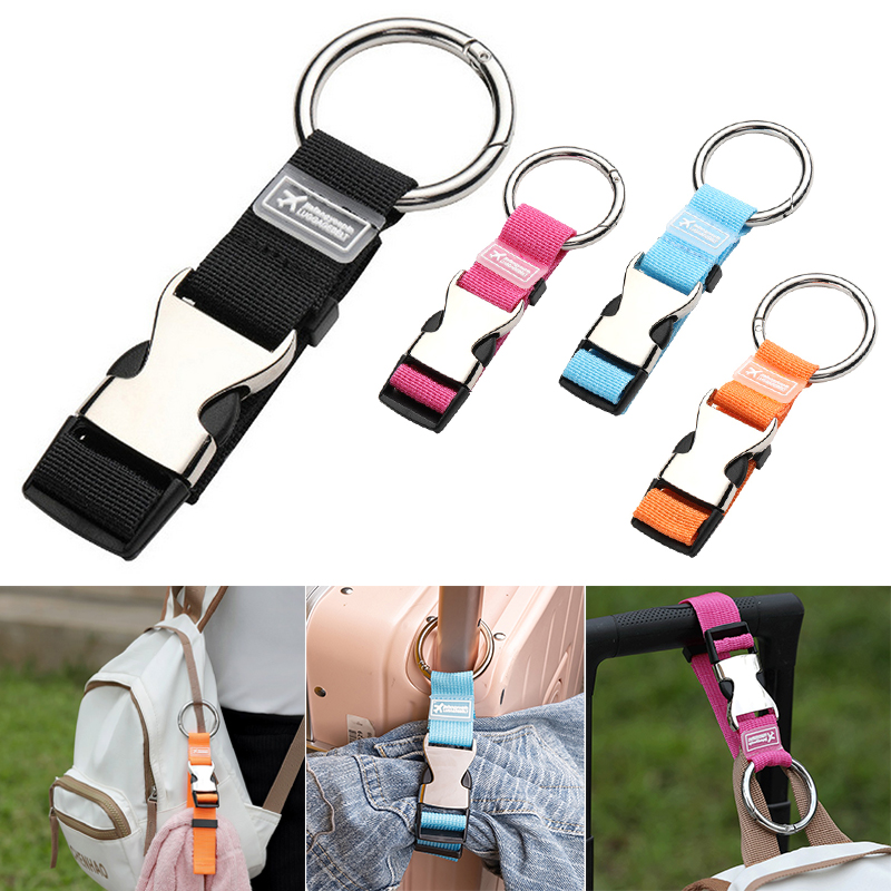 Bolsa de Viaje Portátil de Nailon para Colgar en la Maleta con Correa de Hebilla de Aleación de Zinc para Senderismo y Gancho Externo para Sujetar Chaquetas