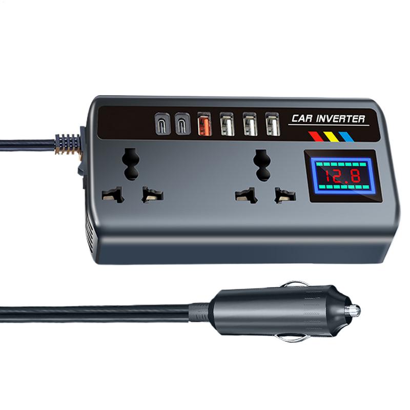 Konverter untuk Stopkontak Mobil untuk Mobil 12V/24V Ke 220V Port Pengisi Daya Cepat Inverter Pengisi Daya Otomotif Portabel 3 Port USB untuk Dewasa