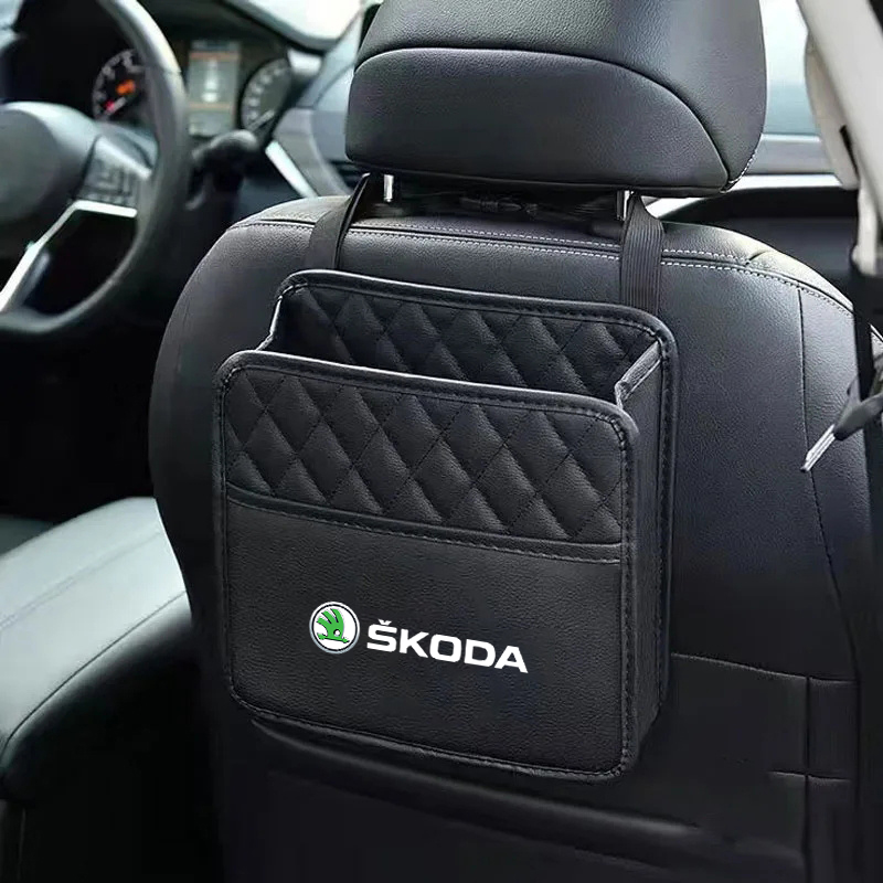 Organizer na oparcie fotela samochodowego, torba do przechowywania na tylne siedzenie do Skoda Octavia Rapid Fabia 1 2 VII S Kodiaq Kamiq Scala Superb VRS