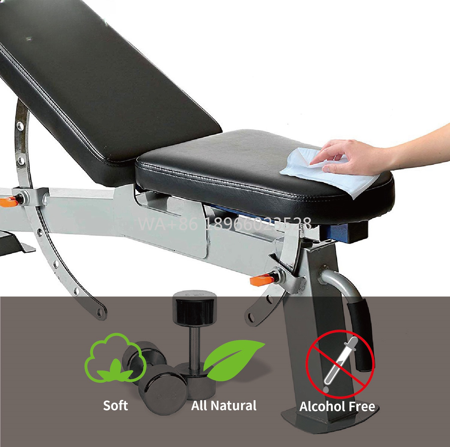 Toalhetes Toalhetes úmidos e limpos Toalhetes para equipamentos de ginástica Toalhetes para equipamentosBiokleen Fabricante OEM Desinfectam no atacado para escritório de fitness