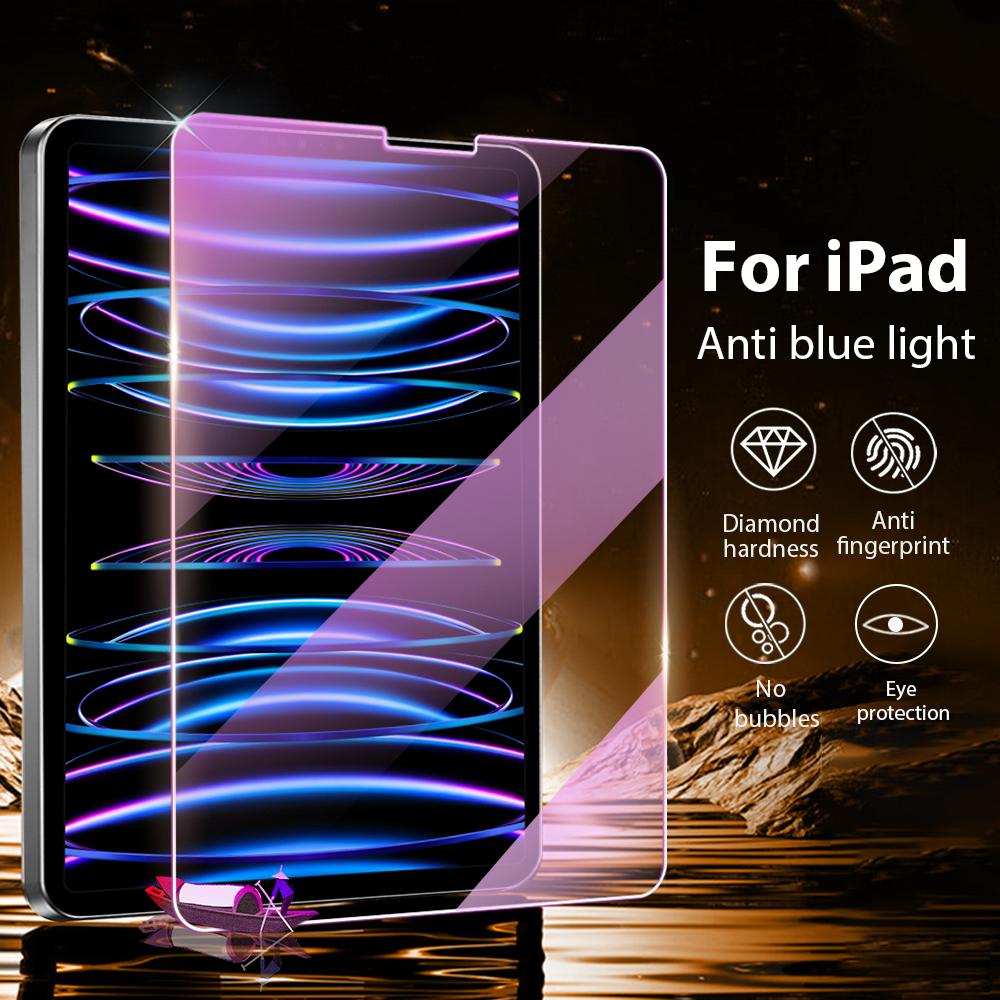 Szkło Hartowane do iPad Pro 11 12.9 13 M5 M4 10. generacji A16 Air 5 4 3 8. 9. 10.2 Mini 7 6 Folia Ochronna na Ekran z Ochroną Przed Niebieskim Światłem