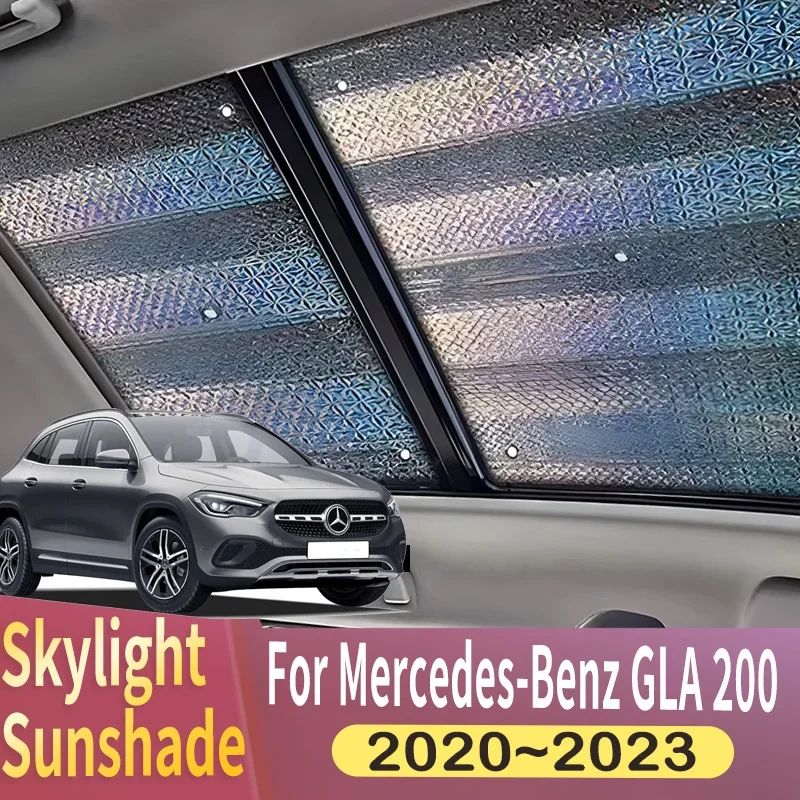 Osłona przeciwsłoneczna szyberdachu odpowiednia dla Mercedes-Benz GLA 200 H247 2020 ~ 2023 2022 panoramiczny dach samochodu osłona termiczna osłona przeciwsłoneczna okna anty-uv