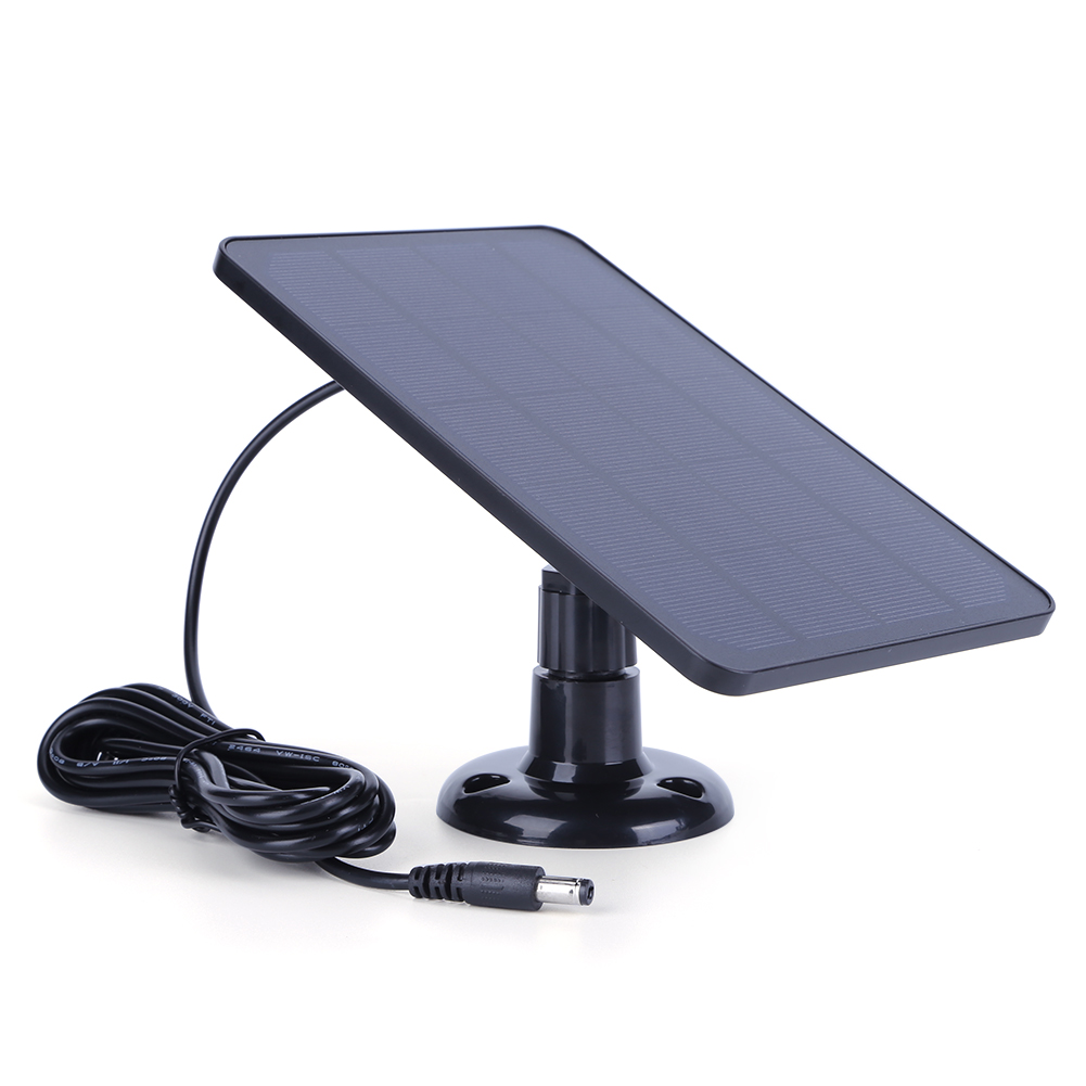 Panel Surya 10W 5V untuk Kamera Keamanan Luar Ruangan Pengisi Daya Papan Surya Tahan Air dengan Port DC5521/USB-C untuk Lampu Halaman