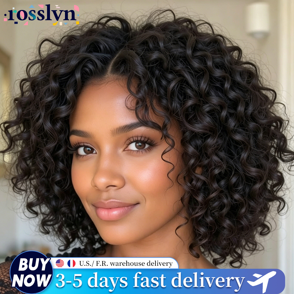 Short Bob Deep Wave Lace Frontal Wig PrePlucked 13x4 13x6 Lace Front Wig Human Hair Water Wave Curly Bob Wigs 4x4 5x5 Lace Closure Wig For Women