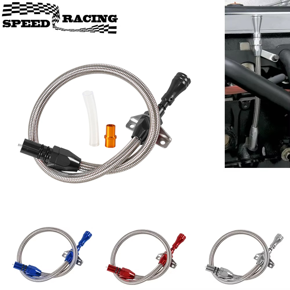 Dipstick Transmisi Fleksibel Stainless Steel 530 MM Untuk GM Chevy TH-400 TH-350 Turbo SBC BBC 350 400