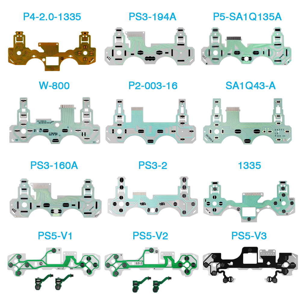 10 sztuk JDM-030 JDM-040 JDM-055 kontroler PS4 folia przewodząca Flex Cable płytka drukowana dla PS5 Joystick część naprawcza