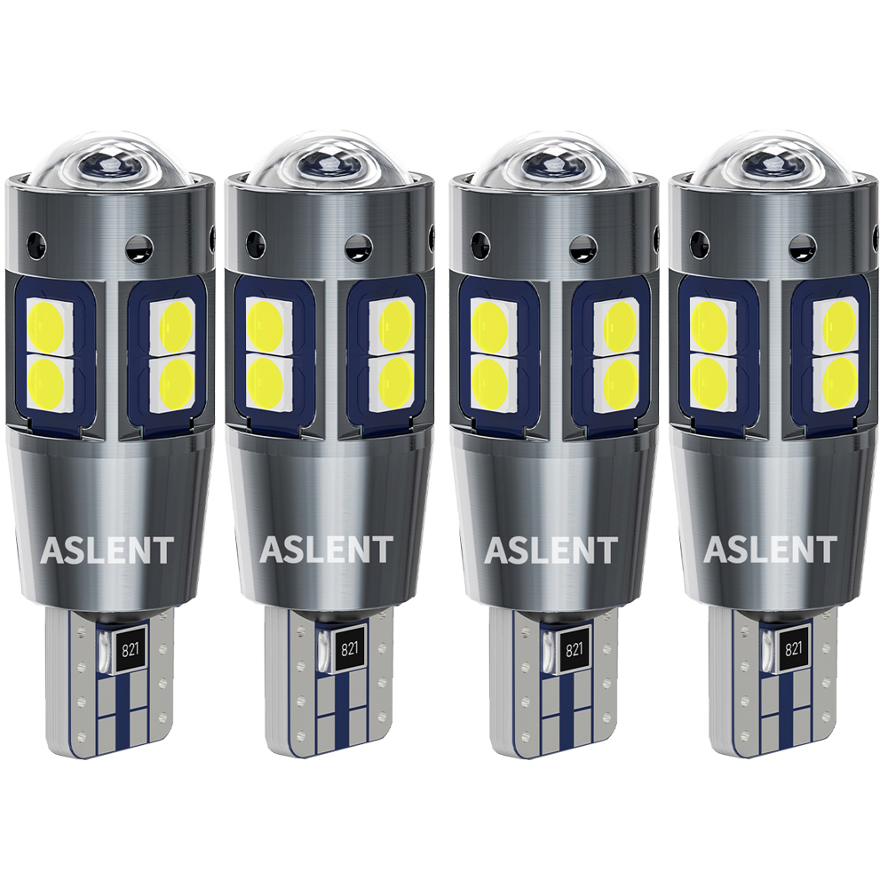 4Pcs W5W T10 LED Canbus Light Bulbs White Ice blue for Car Interior Dome Light Trunk Lamp Parking Lights Error Free 12V