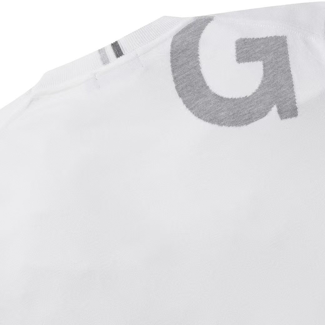 Suéter de Golfe Masculino Luxuoso e E em Tricô, Design Simples, Alta Qualidade, Estilo Coreano, Manga Longa, Gola Redo...