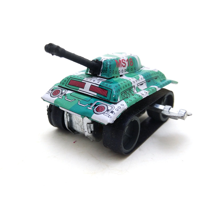 8090 ノスタルジックなブリキ国内バージョン巻き戦車レトログッズブリキ工芸品