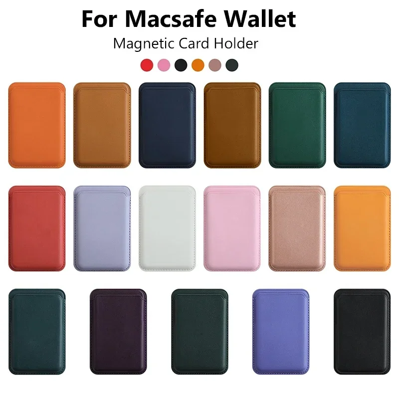 For Magsafe Accessories Magnetic Wallet Holder Leather Case For iPhone 13 12 11 14 15 16 Pro Max Card Holder Phone Purse Cover
