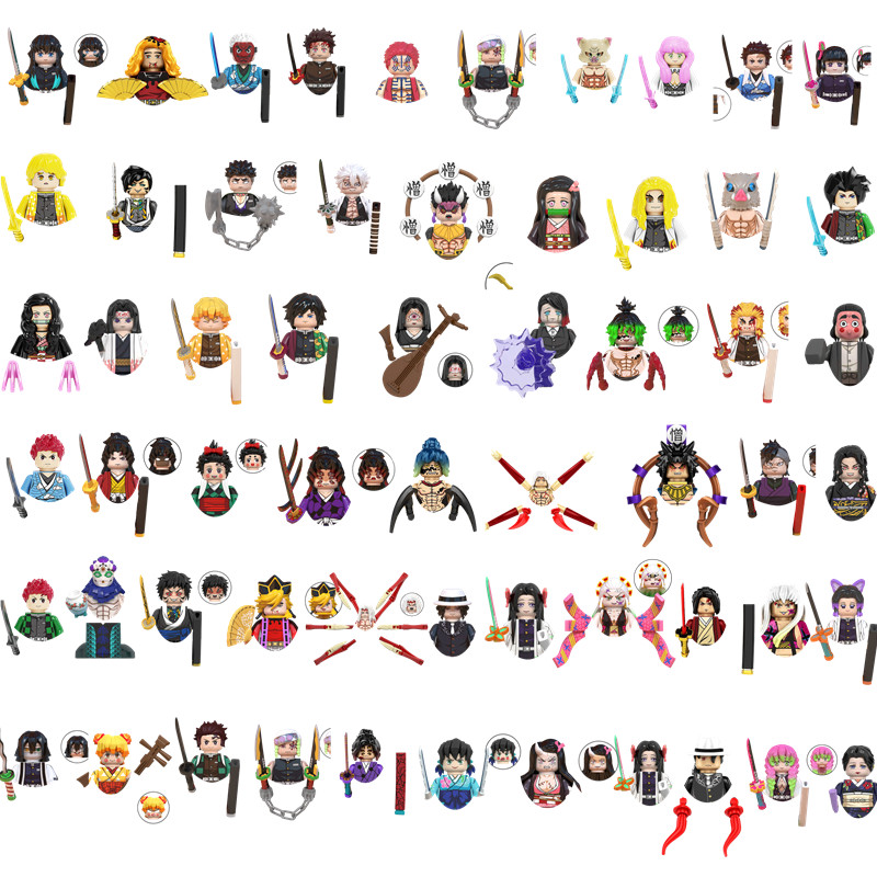WM6116 WM6162 WM6163 Anime cegły Mini lalki figurka montaż klocki dla dzieci prezent