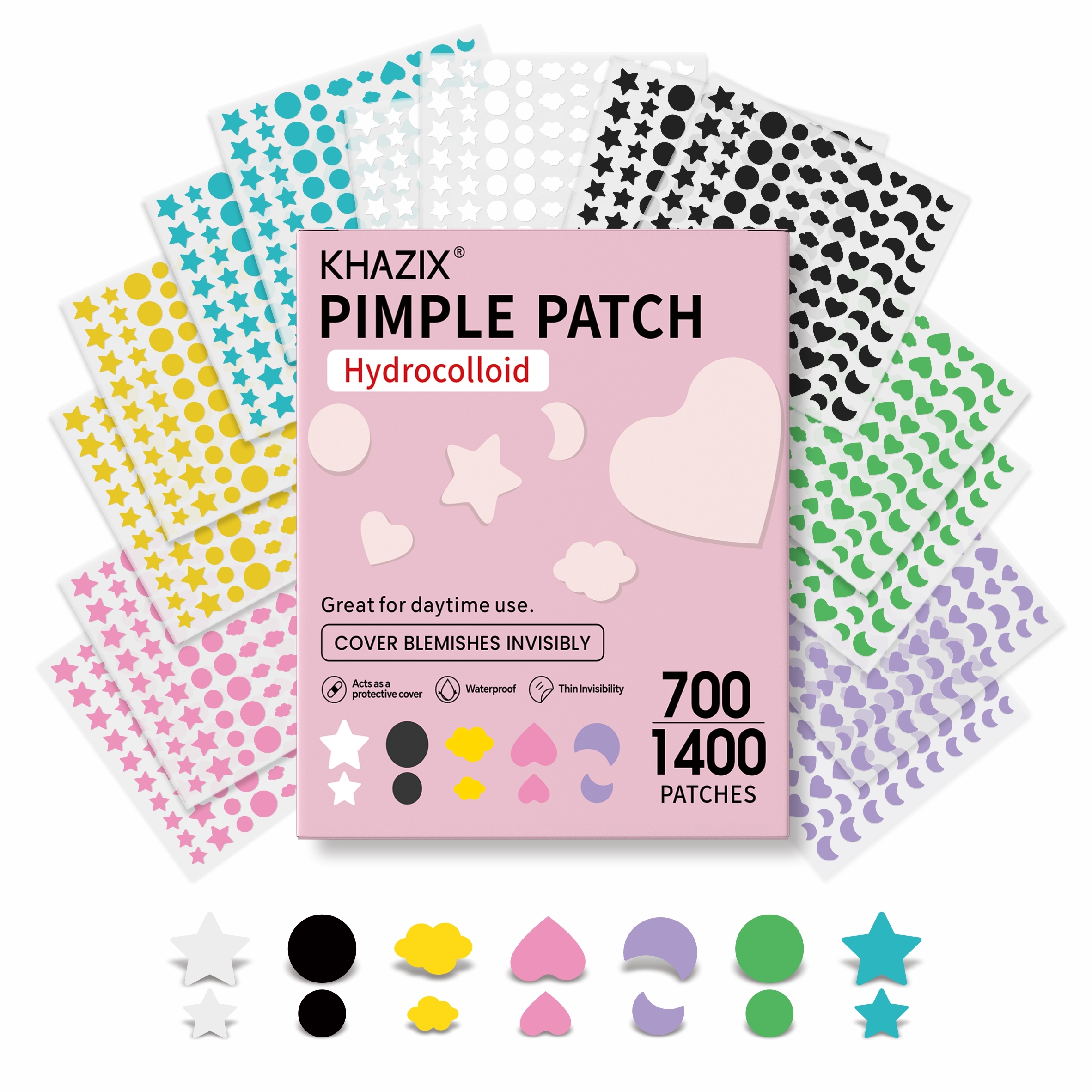 Parche para el acné, cubre espinillas y acné, parche para espinillas y acné para cubrir las imperfecciones y las imperfecciones, pegatinas para manchas para la cara y la piel.