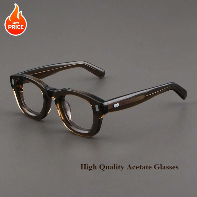 2025 Glasses Frame Men High Quality Thick Acetate Square Brand Handmade Women Prescription Eyeglass Support Photochromic Lenses