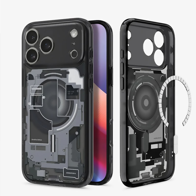 Nouvelle technologie : Coque magnétique transparente antichoc pour iPhone 17 Pro Max, 16, 15, 14, 13, 12, compatible MagSafe