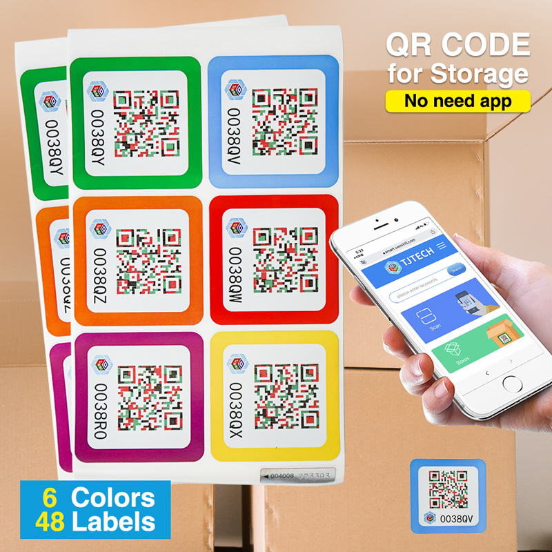 QR Code Labels for Storage Moving Containers Advanced Pack and Track Inventory Organizer for Home Office Attic Scannable Sticker