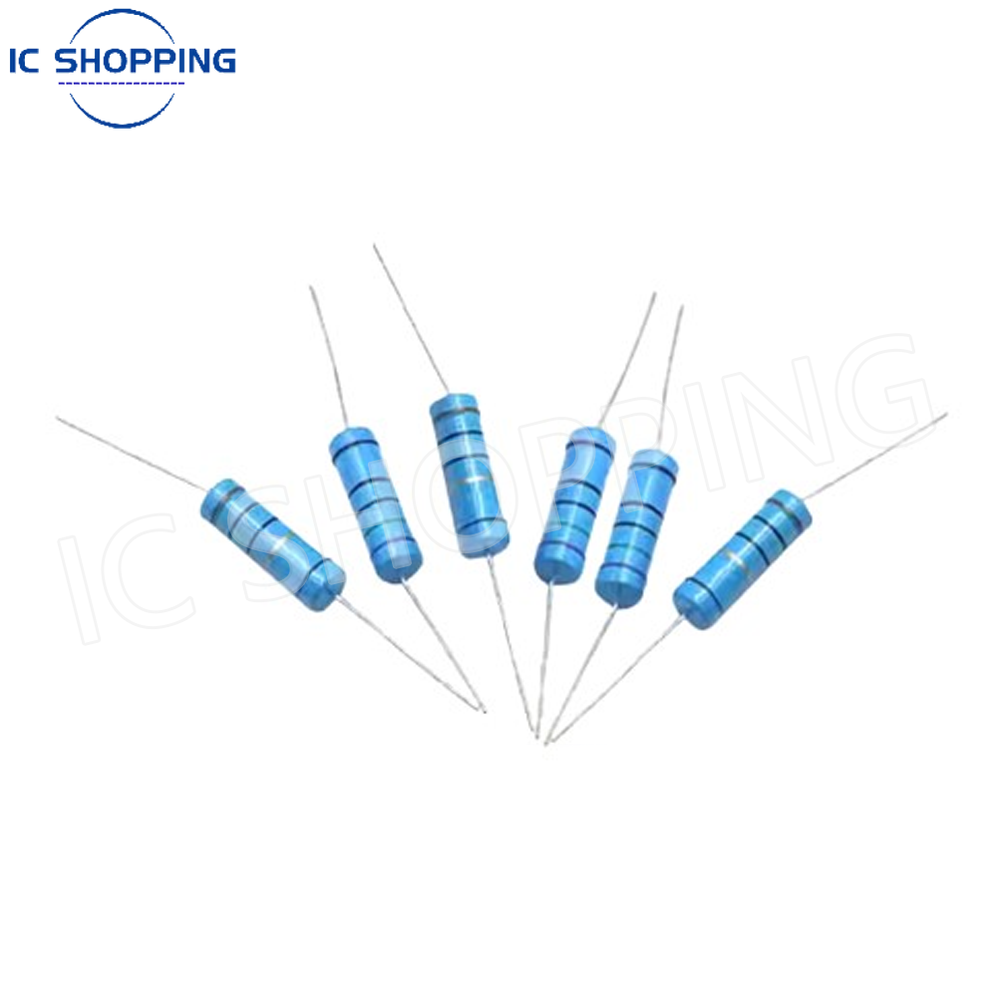 20Pcs 2W Metal Film Weerstand 1% Vijf-Kleur Ring Vermogen Weerstand 0.1 ~ 1M 2 4.7 10R 47 100 220 360 470 1K 2.2K 10K 22K 4.7K 100K Ohm