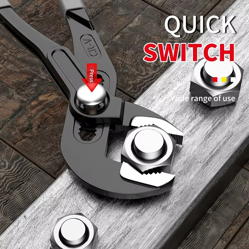 Pince à pompe à eau à dégagement rapide, pince de plomberie, clé à tuyau, pince à sertir réglable pour tuyaux d'eau, outils manuels domestiques multifonctionnels