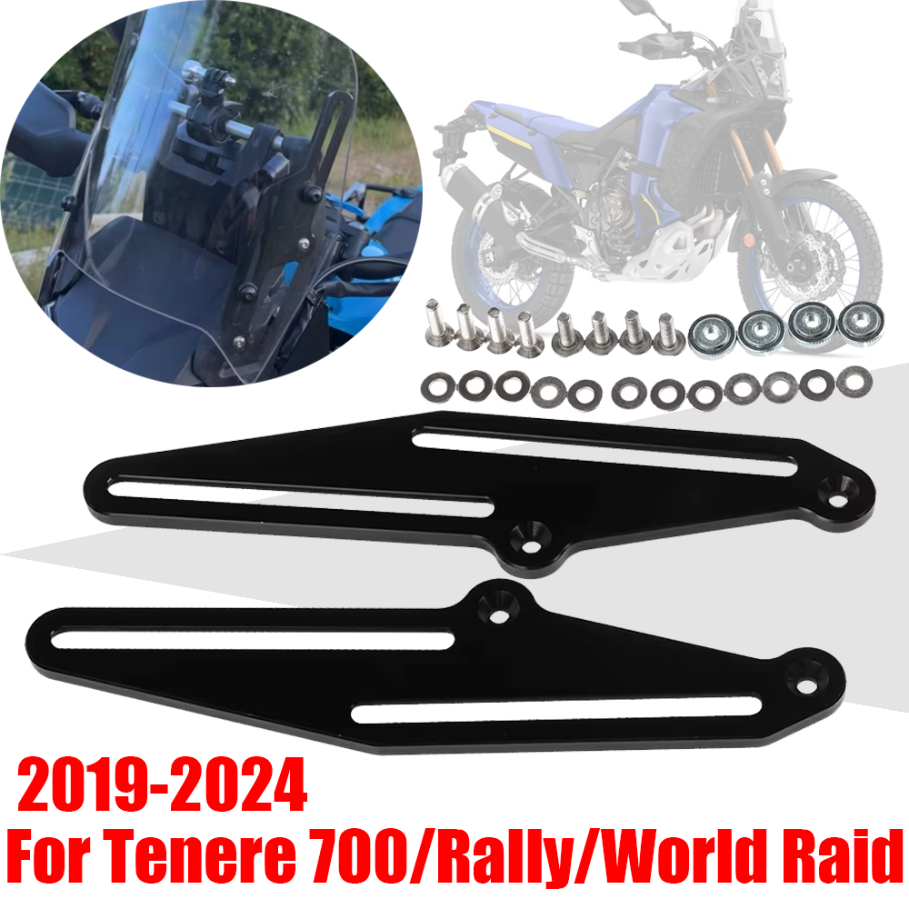 ヤマハ Tenere 700 T700 T7 2019-2024 Tenere700 フロントガラスウインドスクリーンブラケットオートバイアクセサリーフロントガラスアジャスター