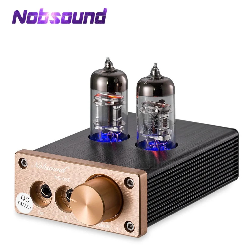 Nobsound-Mini vácuo tubo pré-amplificadores, áudio de alta corrente, HiFi Stereo Earset, fone de ouvido Amp, 6J3