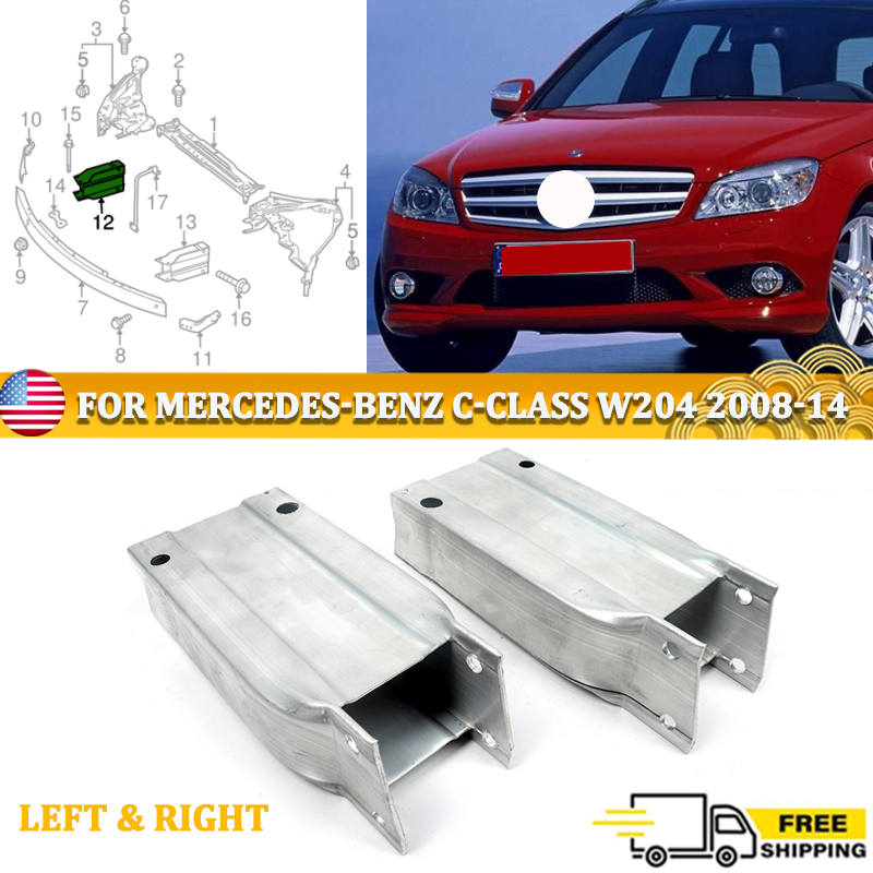 Support de barre d'impact de pare-chocs avant, pour mercedes-benz classe C W204 C230 C250 C300 C350, remplacement gauche et droit pour 2008 – 2014 2046200995