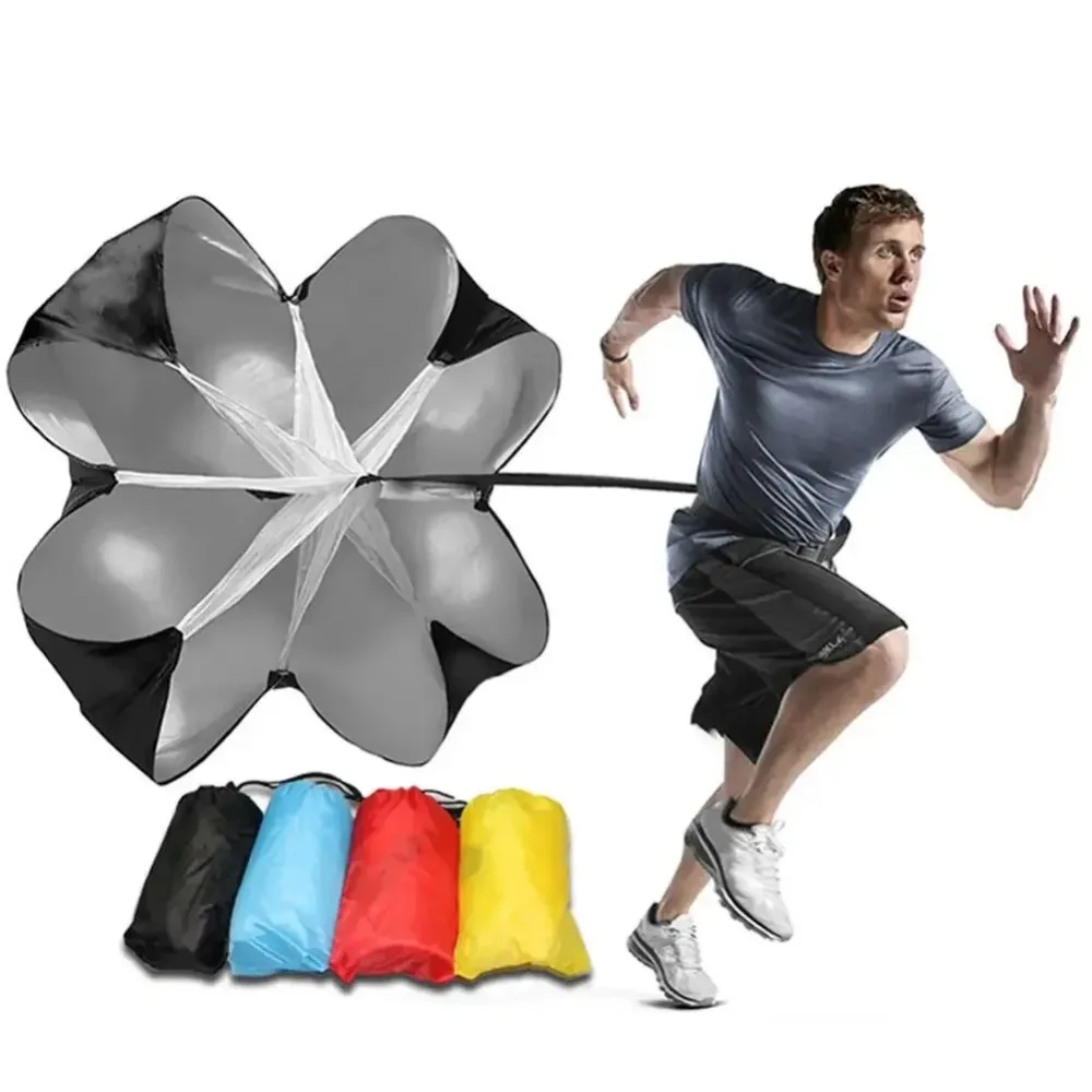 ปรับความเร็วร่มชูชีพ Agility ร่มฟุตบอลฟุตบอลความต้านทานเชือกฟิตเนสวิ่ง Chute กีฬาอุปสรรคเครื่องมือ