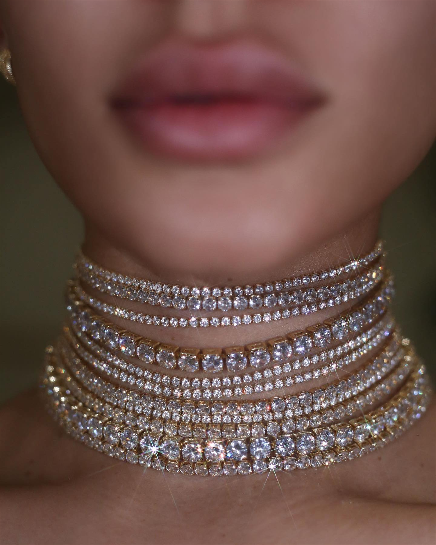 Kalung Choker Berlapis Mutiara Mewah untuk Wanita, Kalung Rantai Catwalk, Perhiasan Statement, Hadiah Pesta Pernikahan