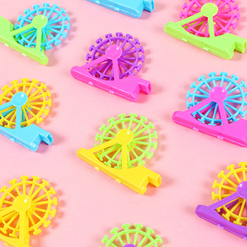 30 pezzi carino mini ruota panoramica forma fischietti di plastica giocattoli per bambini festa di compleanno bomboniere baby shower pinata riempitivi premi scolastici