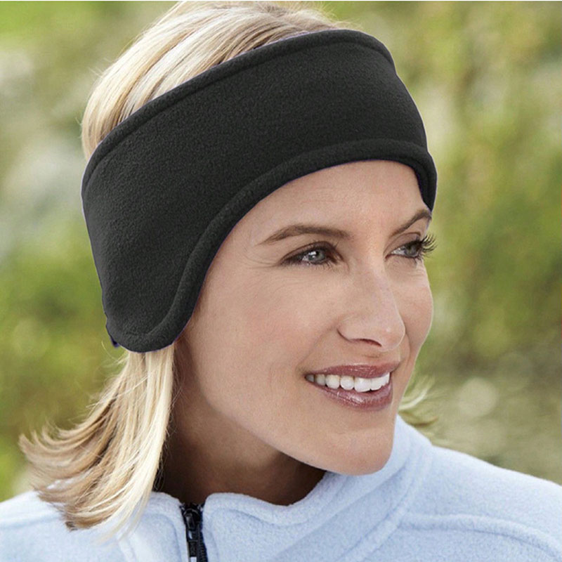 1 Stück Winter-Doppel-Ohrenschützer für Männer und Frauen mit warmem Ski-Stirnschutz und Klettverschluss-Stirnband