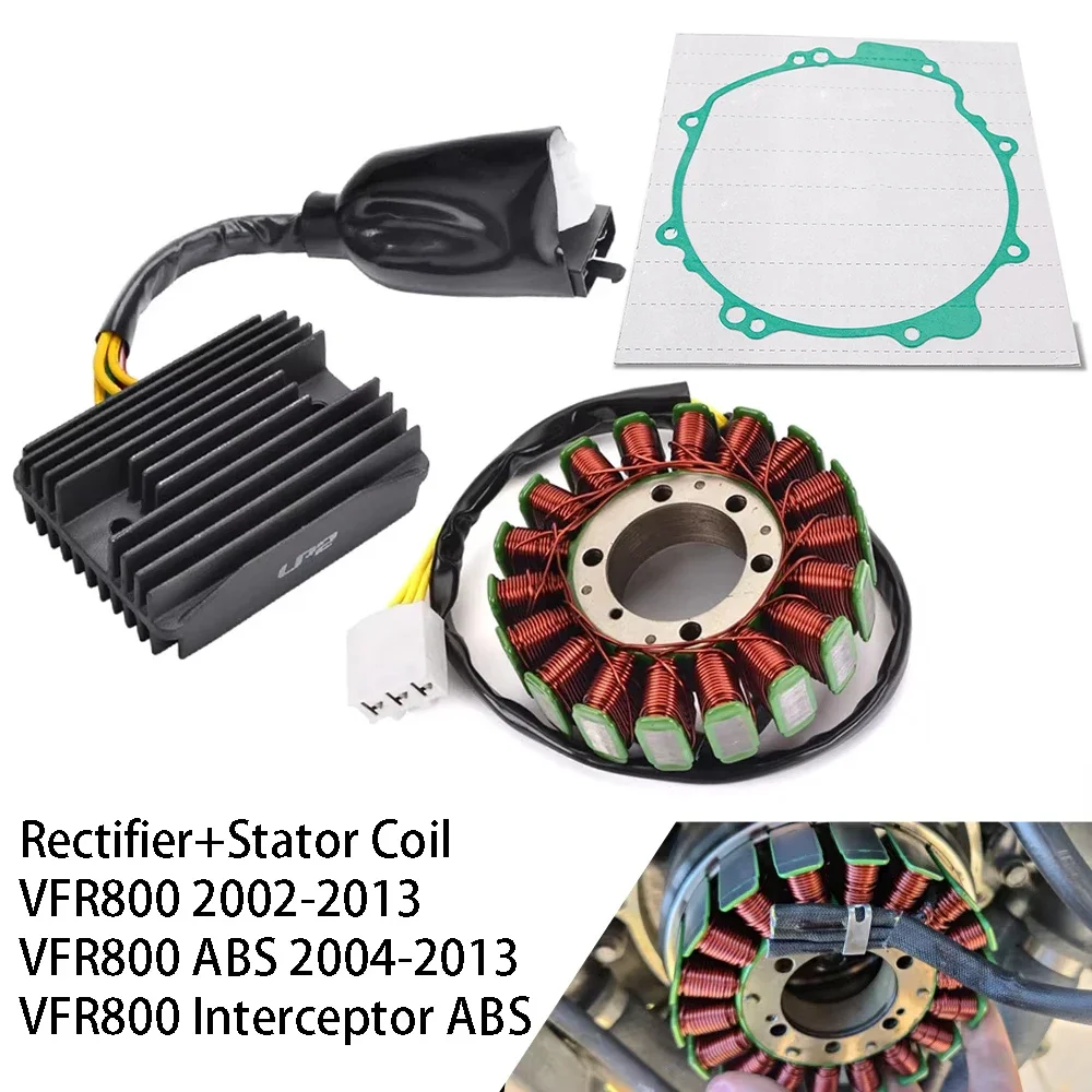 Pour Honda VFR800 VFR 800 VFR-800 2002 2003 2004 2005 2006 2007 2008-2013 Tension Sochi Redresseur + Moteur Magnéto Stator Bobine